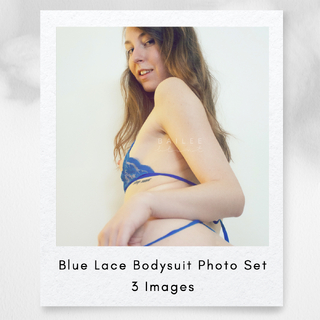 Blue Lace Bodysuit Photo Set photo gallery by Bailee Blunt