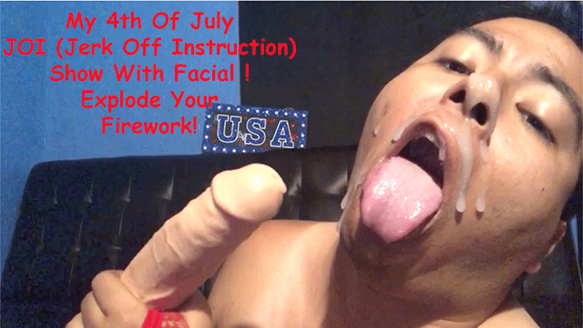 My 4th Of July JOI Show With Facial! ! Explode Your Firework!