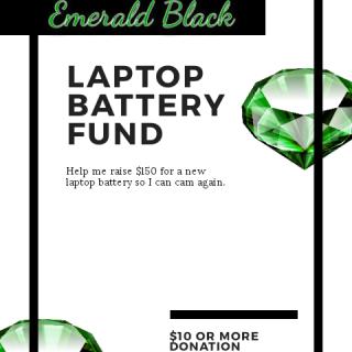 New laptop battery fund. photo gallery by Emerald Black