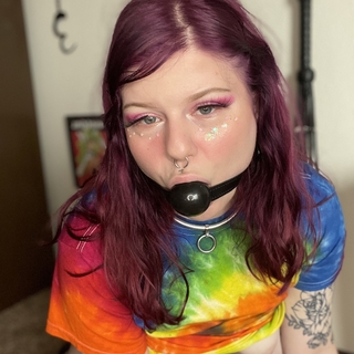 Tie dye piglet showing off her tits photo gallery by Piggie