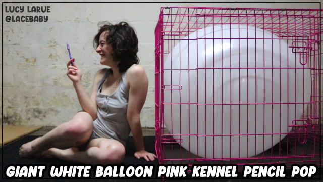 Giant White Balloon Pink Kennel Pencil Pop