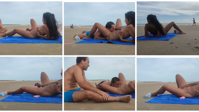 2 Stranger eat my Pussy at the Public Beach
