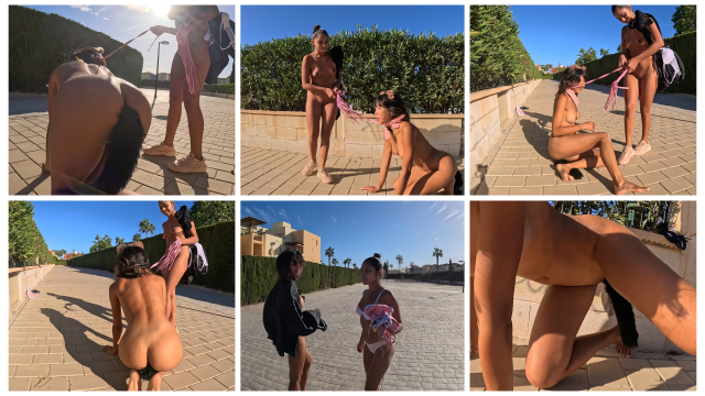 Latinas playing in public, in various positions