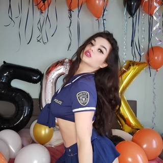 Police girl and the balloons photo gallery by XO Bunny